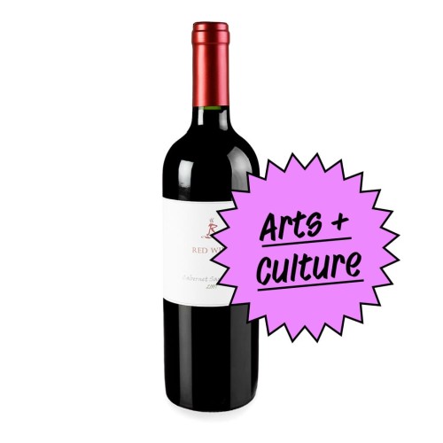 Arts & Culture - The picture shows a bottle of red wine