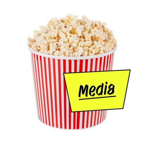 Media - The picture shows a bucket of popcorn