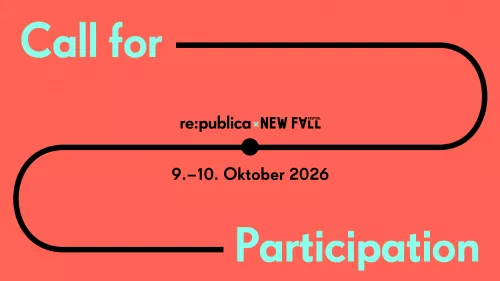 Visual des Call for Participation für die republica x New Fall Düsseldorf