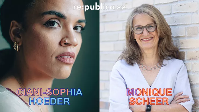 Porträtfotos von Ciani-Sophia Hoeder (links) und Monique Scheer (rechts)