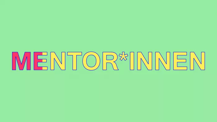 Visual mit Text „Mentor*innen“