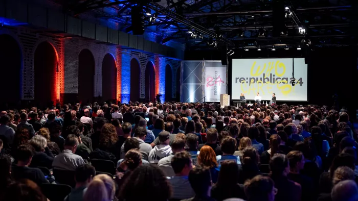 Bühnensituation auf der re:publica 24